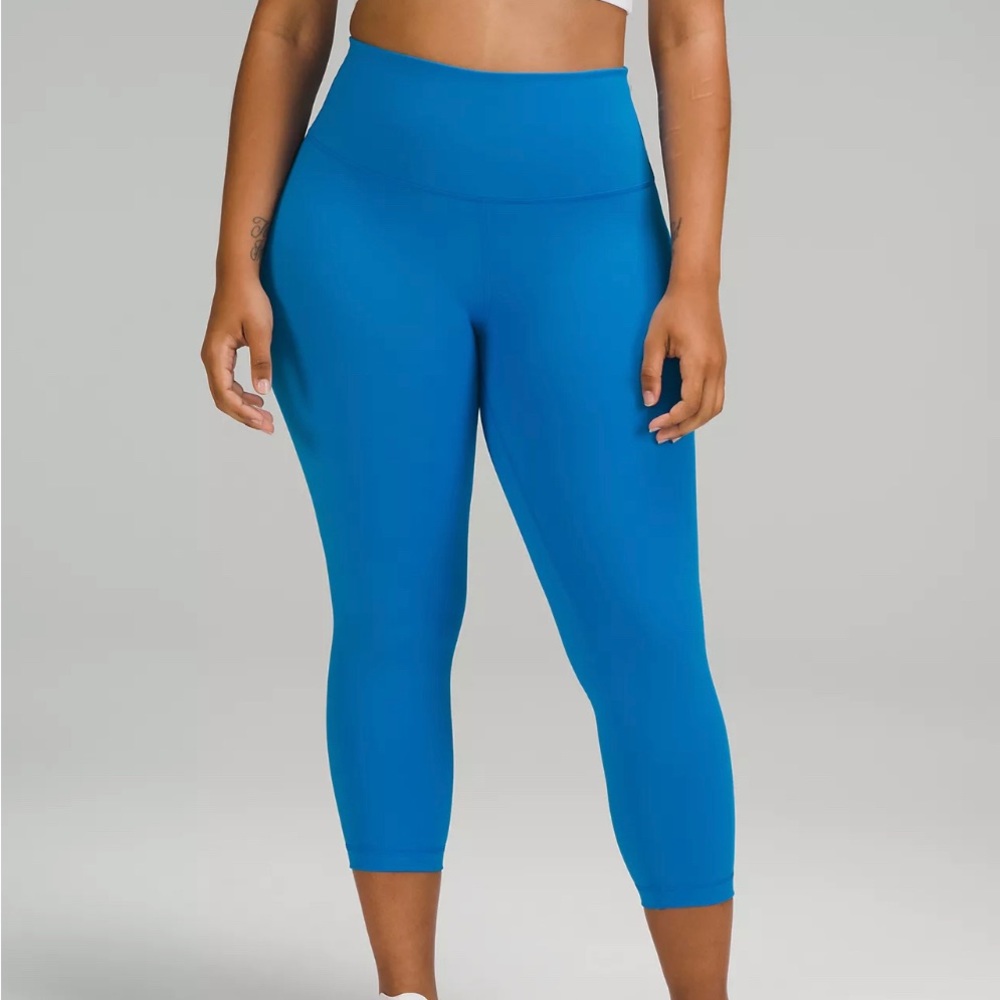 Lululemon Wunder Train legging - size 12, crop 23 inch inseam, poolside blue